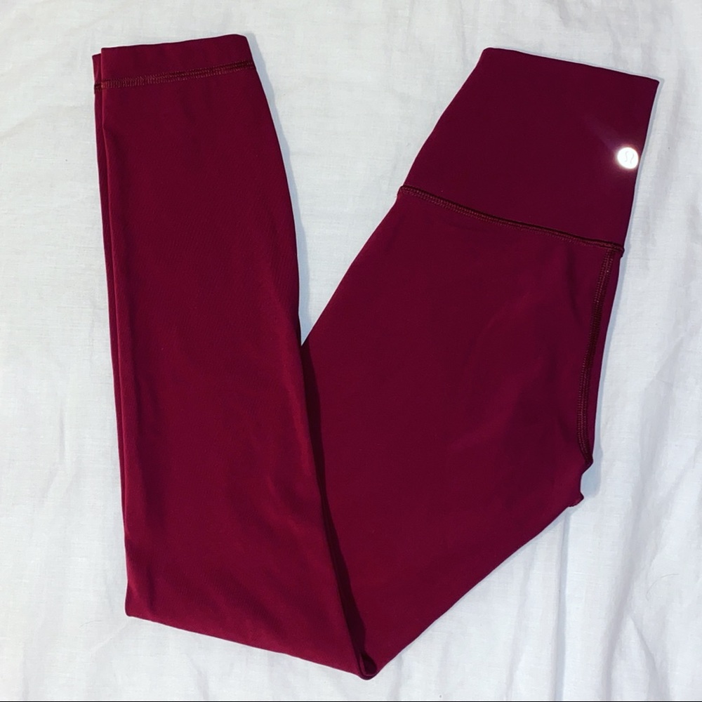 Wine Color Lululemon Leggings